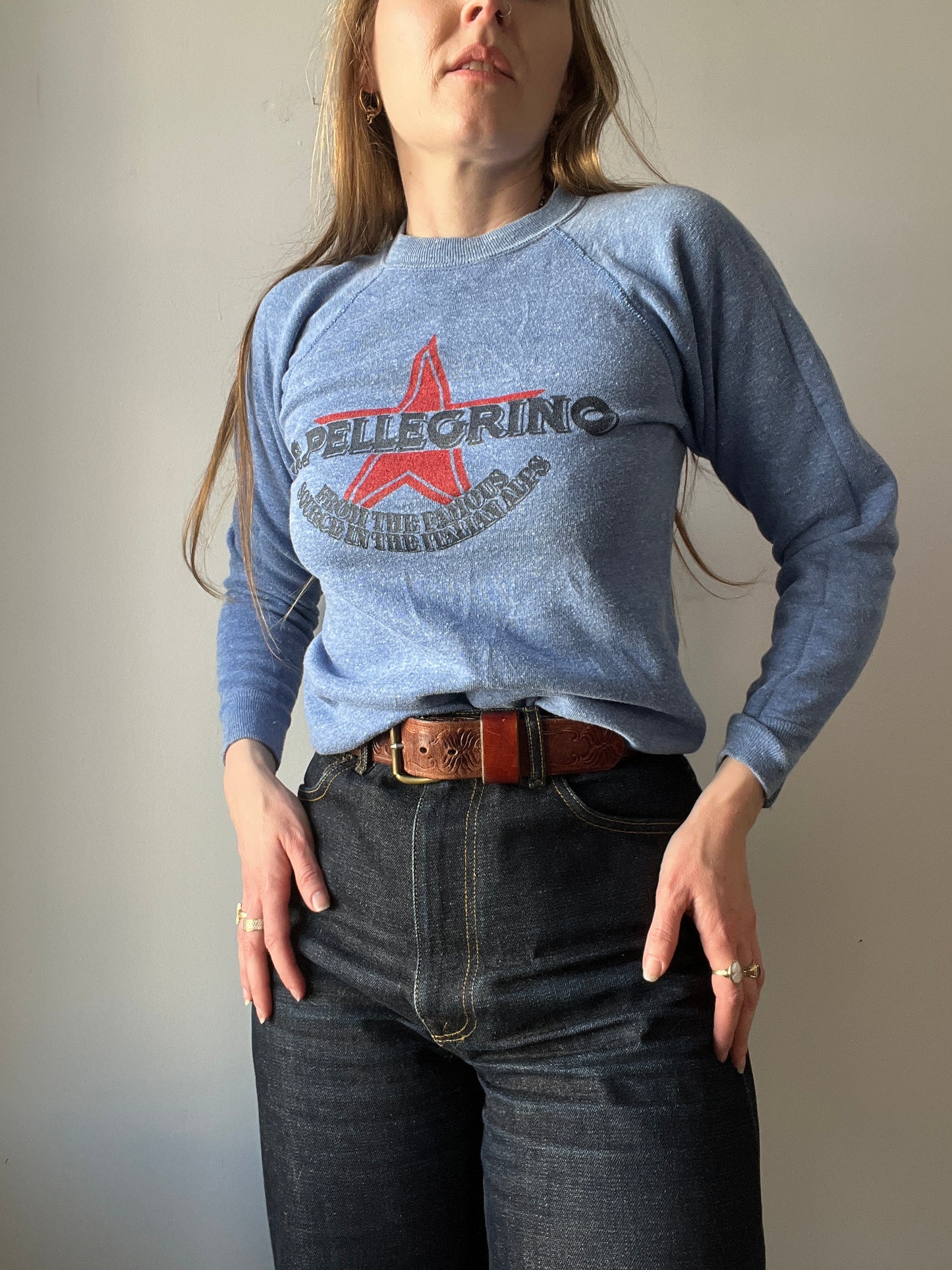 1970s San Pellegrino Sweat Shirt M