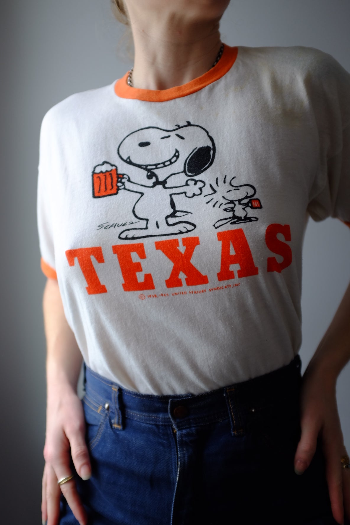 1980s Snoopy Texas Ringer