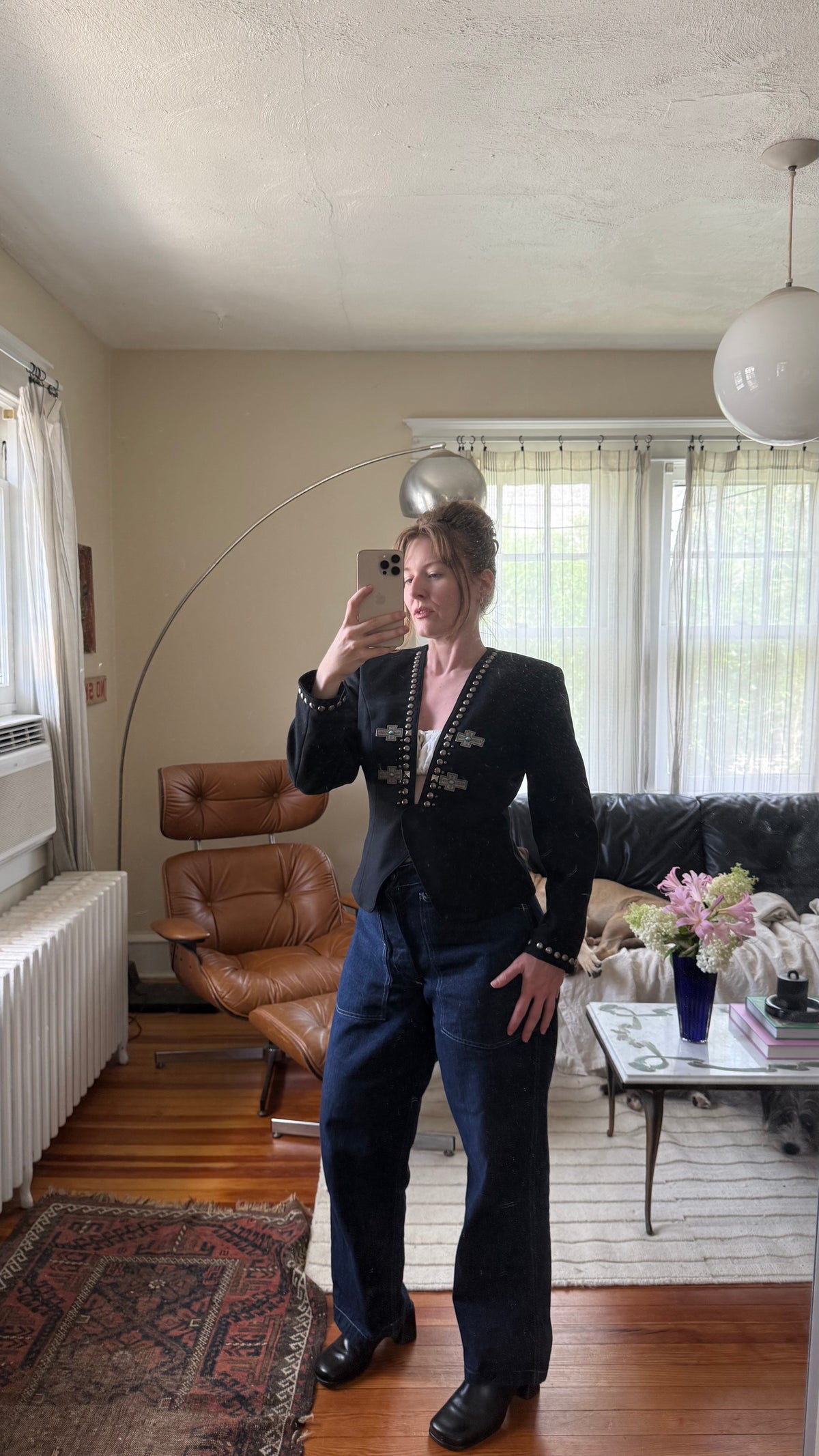 Double D Ranch Wool Fitted Jacket with Stud Detailing XS/S
