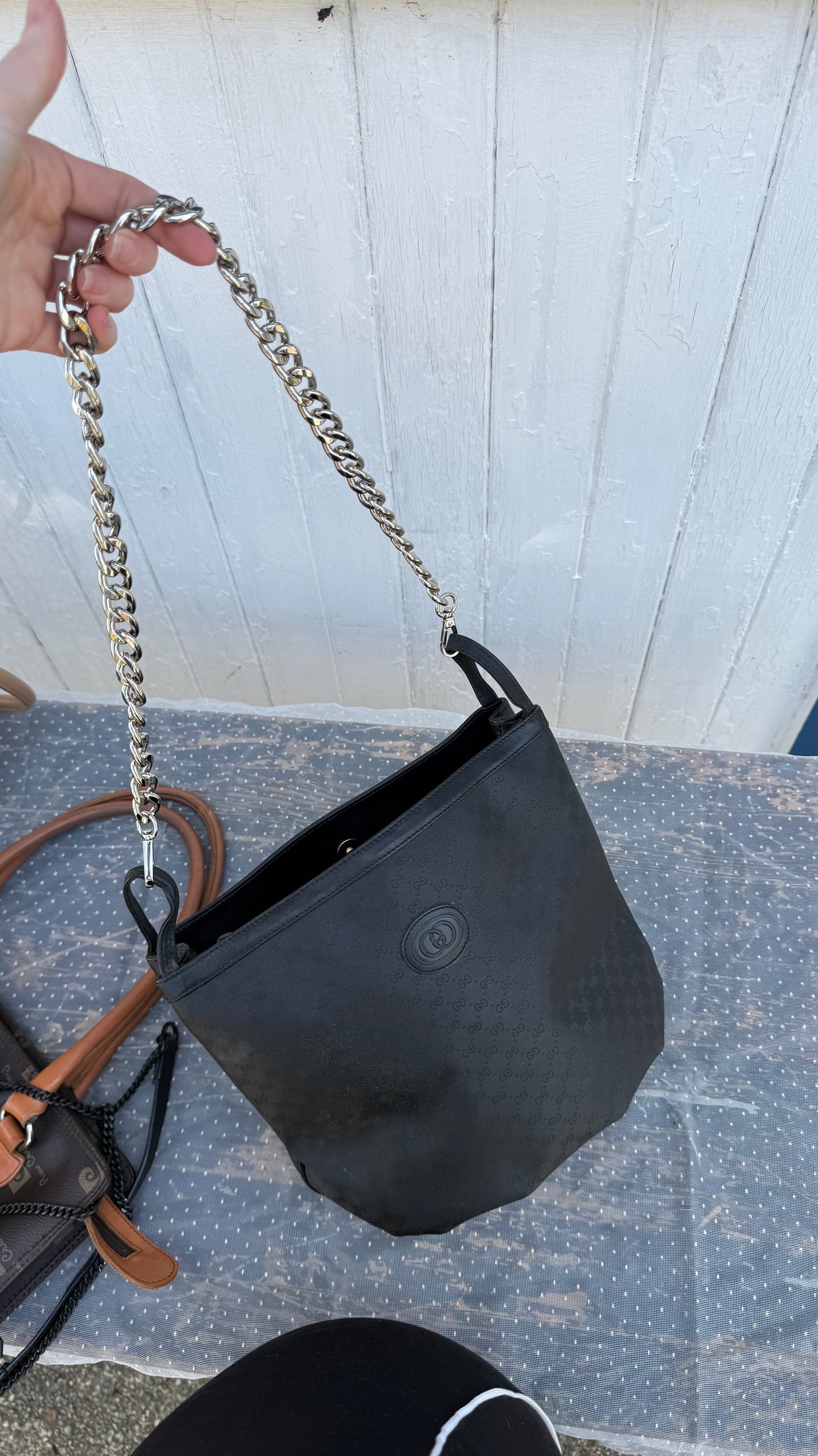 1980s Black Gucci Bag
