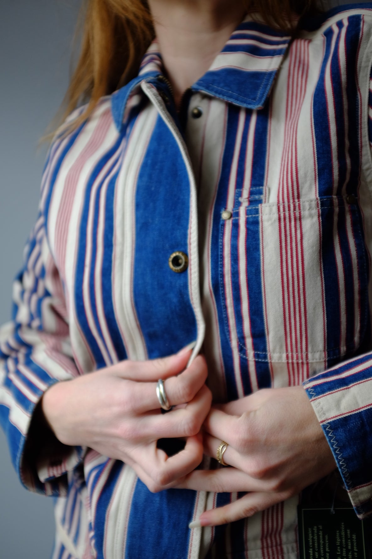 1990s Ralph Lauren Ticking Stripe Chore Coat