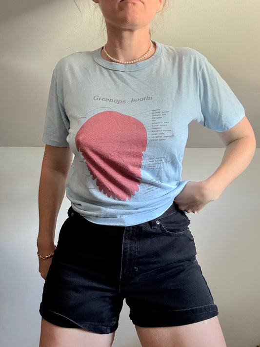 1970s Fossil Blue Tee M/L Greenops Boothi