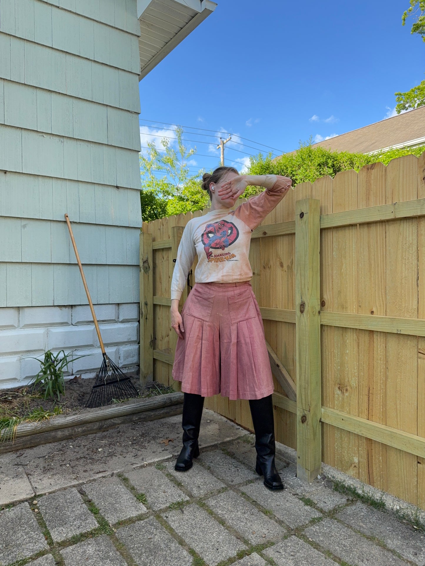 1930s/1940s Peachy Cotton Side Button Culottes
