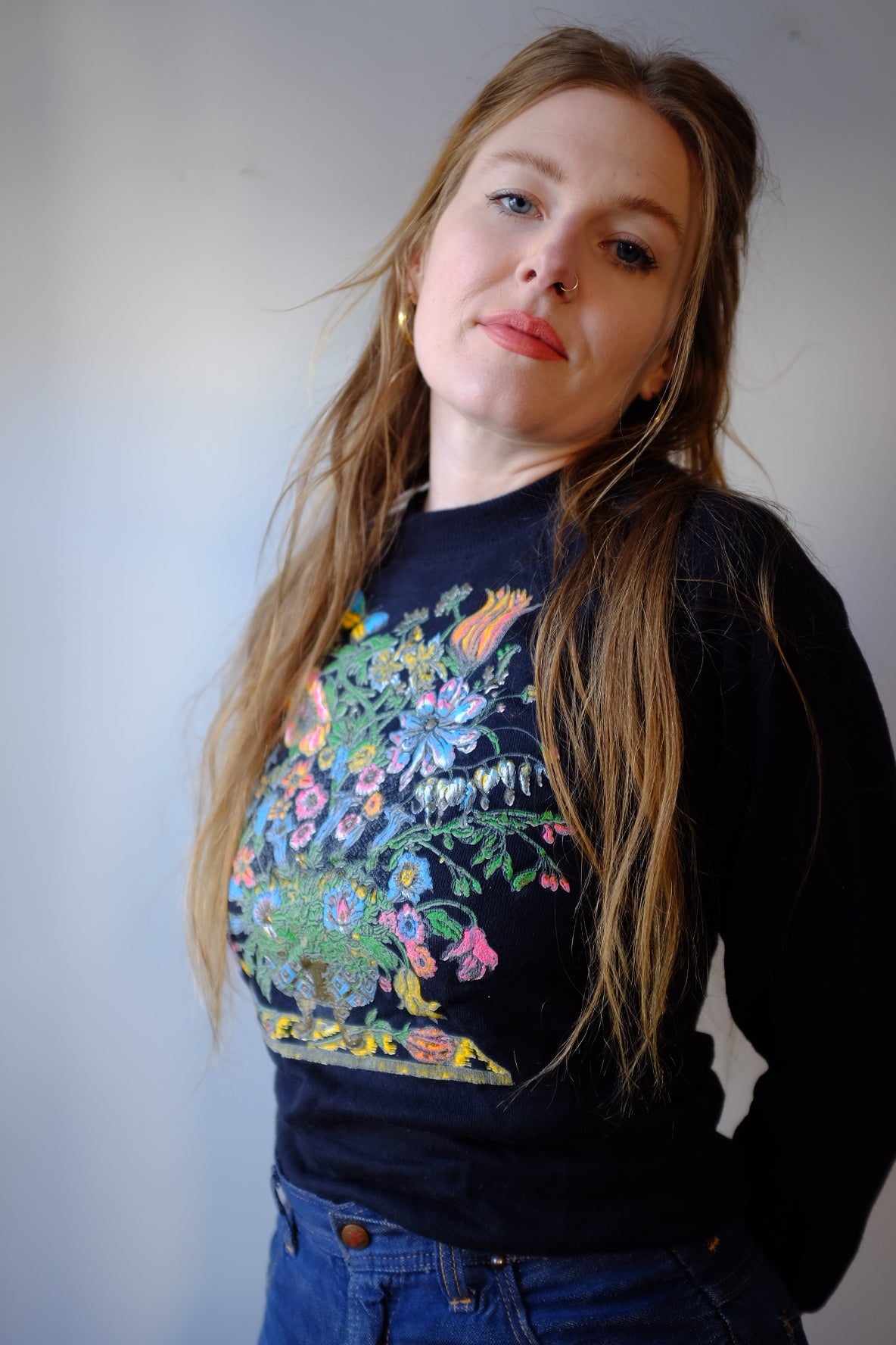 1970’s Floral Print Crewneck S