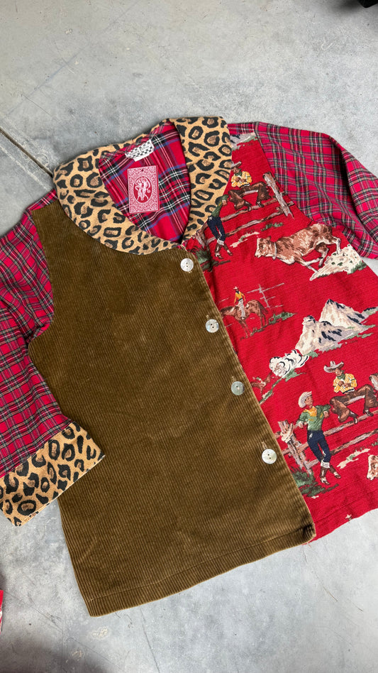 100% Cotton Patchwork Western Jacket