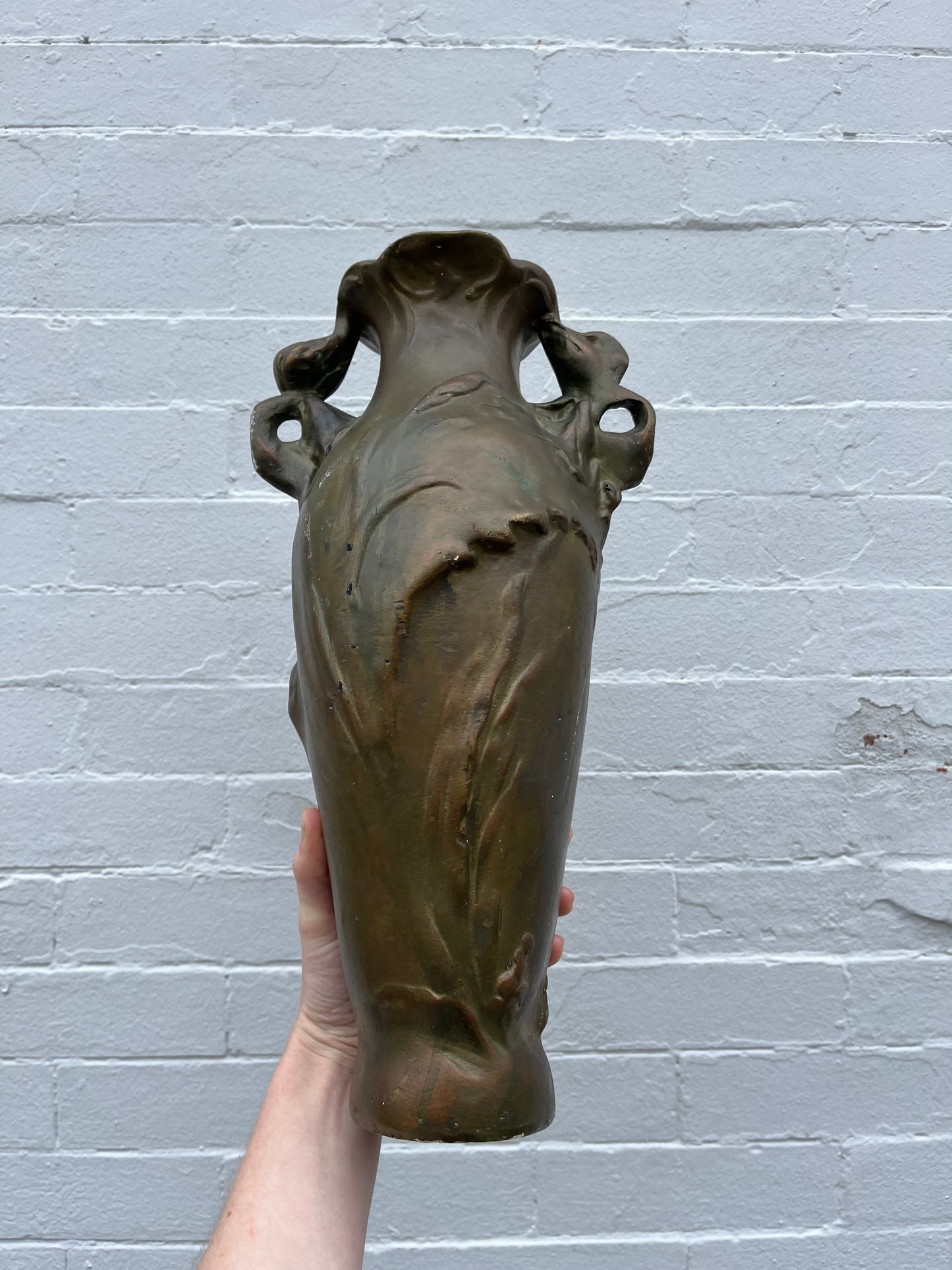 Art Nouveau Ceramic Figure Vase