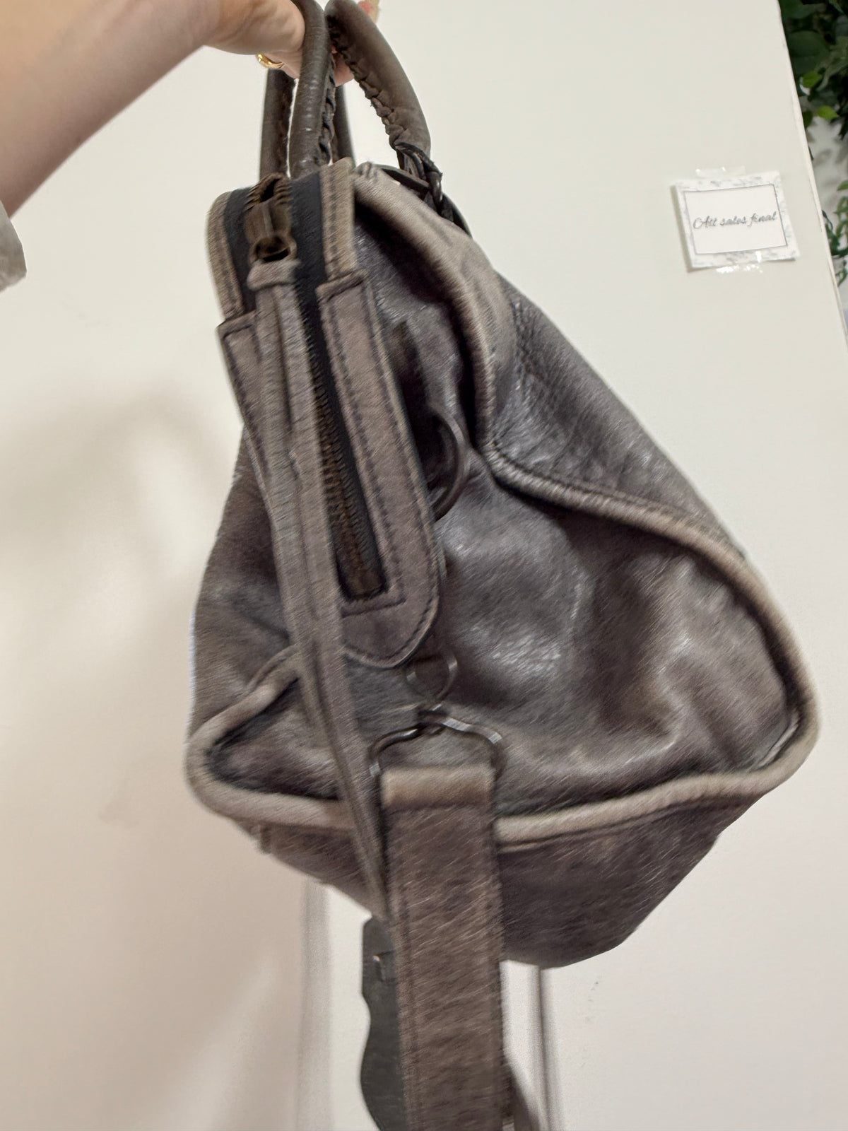 Vintage Dusty Blue Balenciaga City Bag