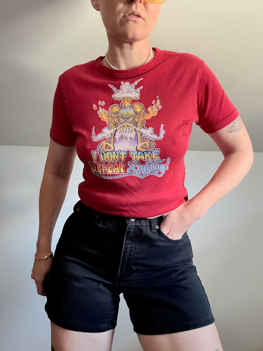 1970s Roach Iron On Red Tee S/M