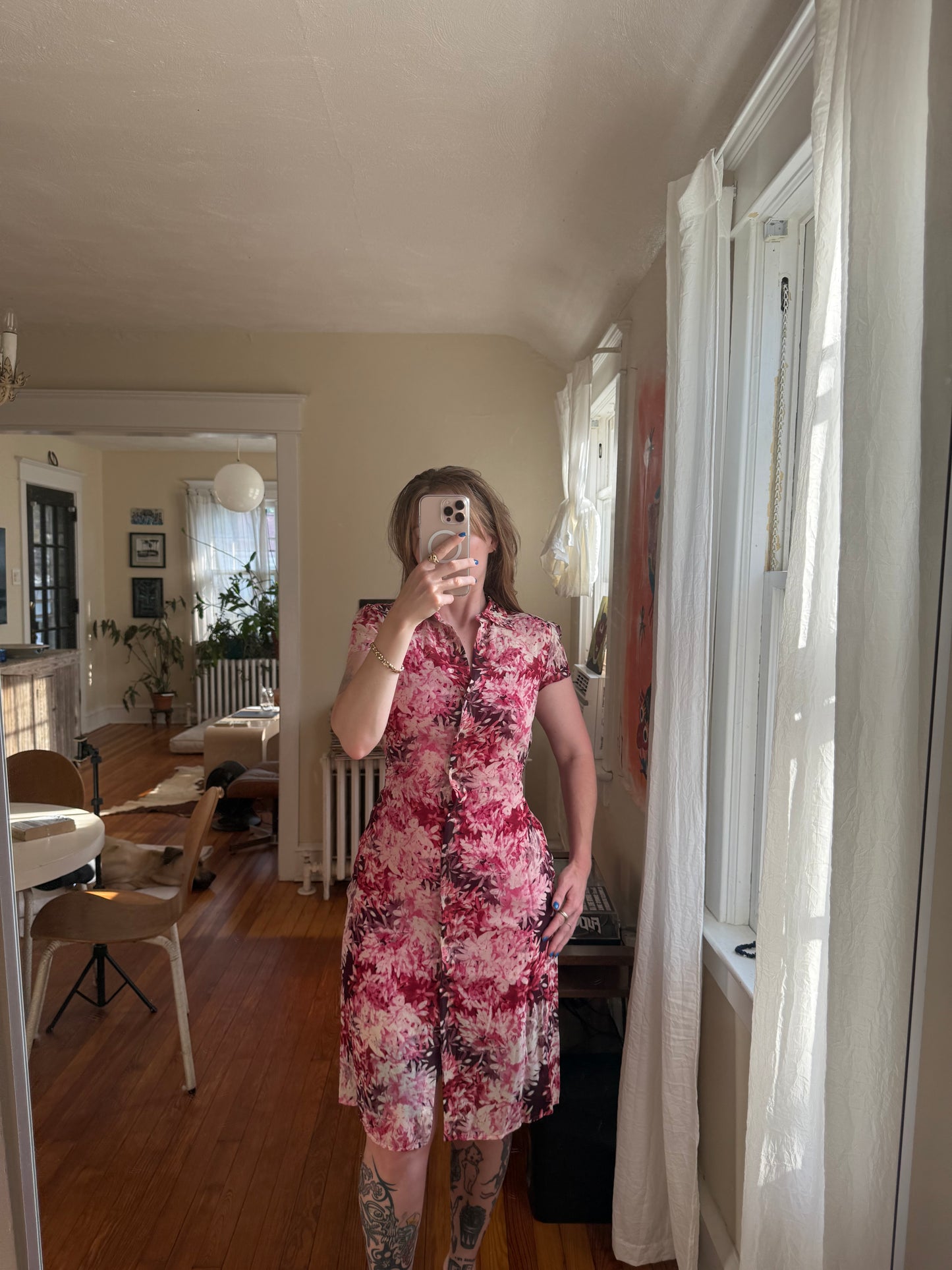 1990s 100% Silk BCBG Dress