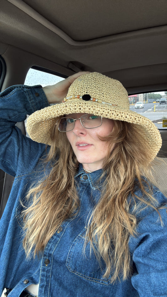 1990s Floppy Straw Hat