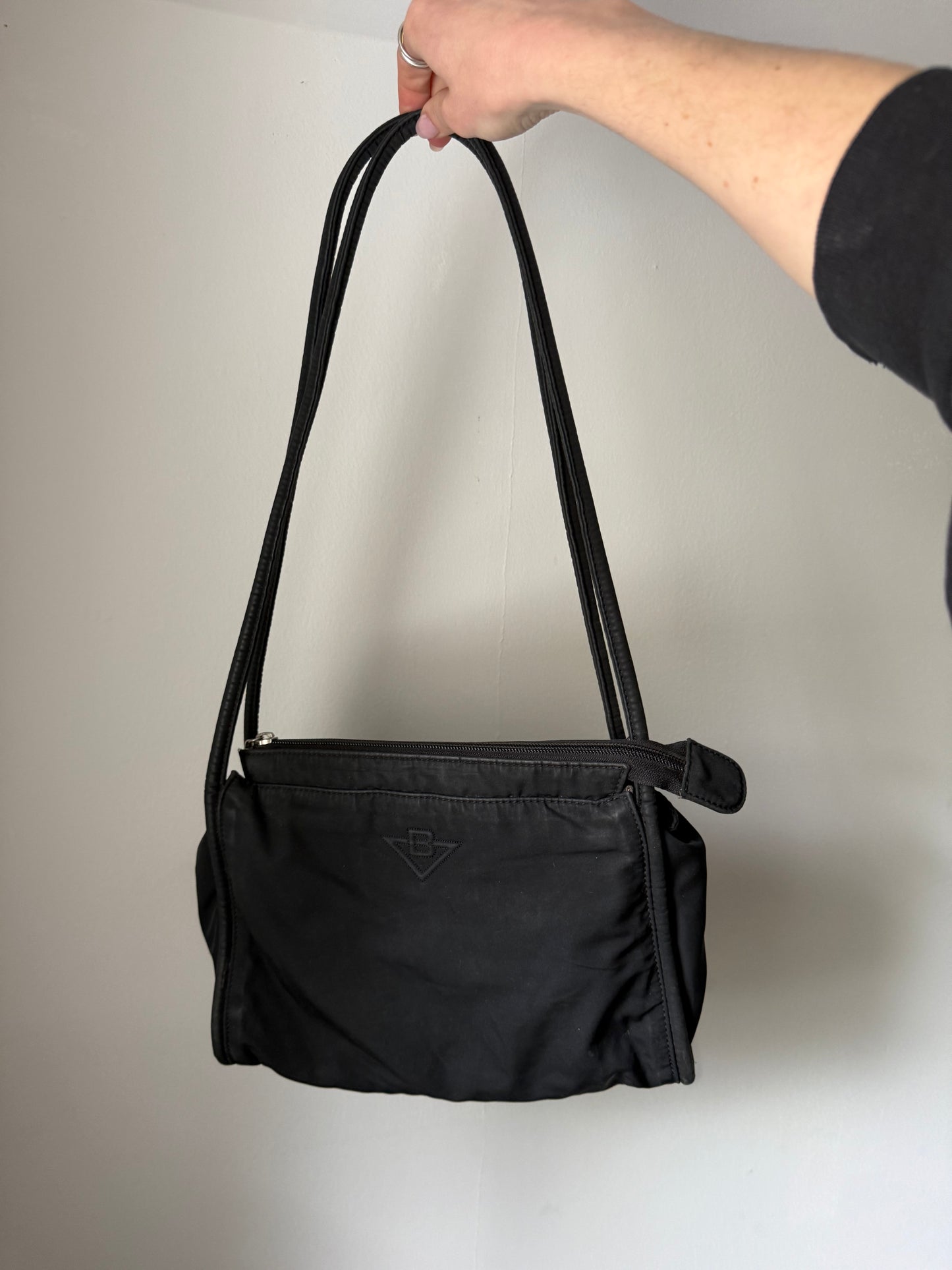 Vintage 1980s Bottega Veneta Black Purse