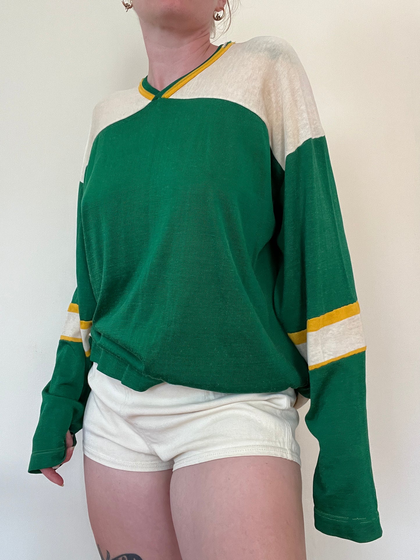 1960s Kelly Green Hockey Jersey