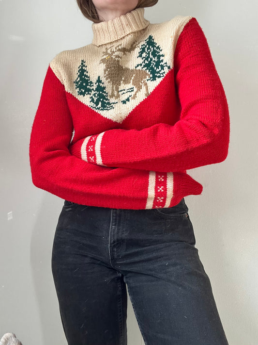 1940s Moose Sweater