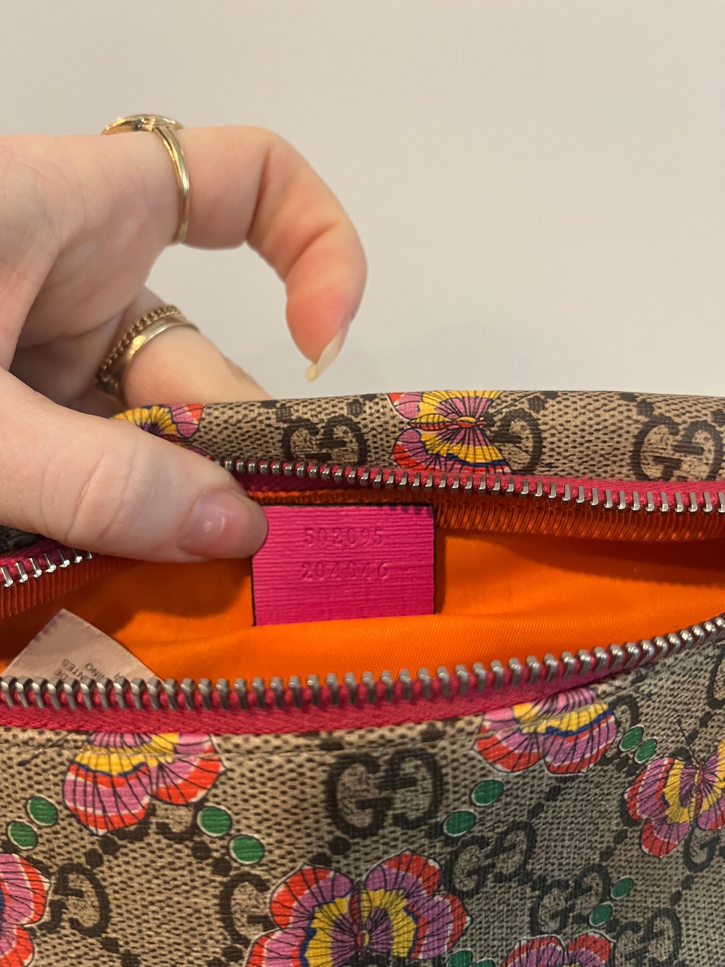 Authentic Gucci Monogram Butterfly Belt Bag