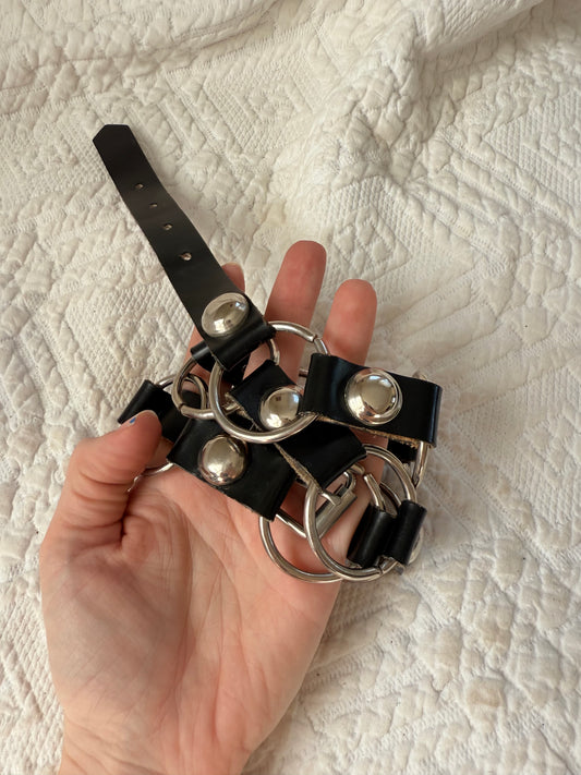 Leather and O-Rings Black Belt