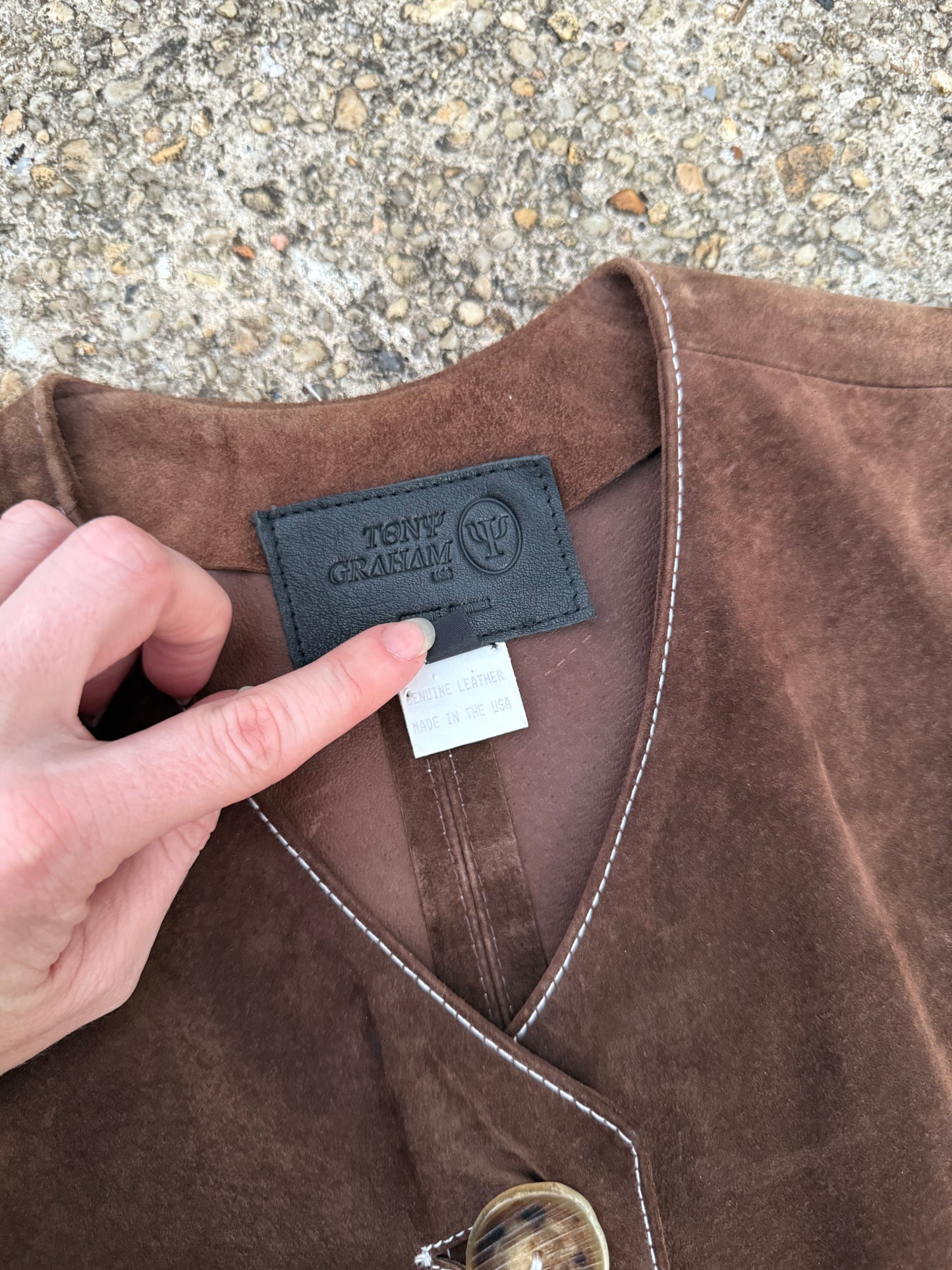 Tony Graham Vintage Suede Vest