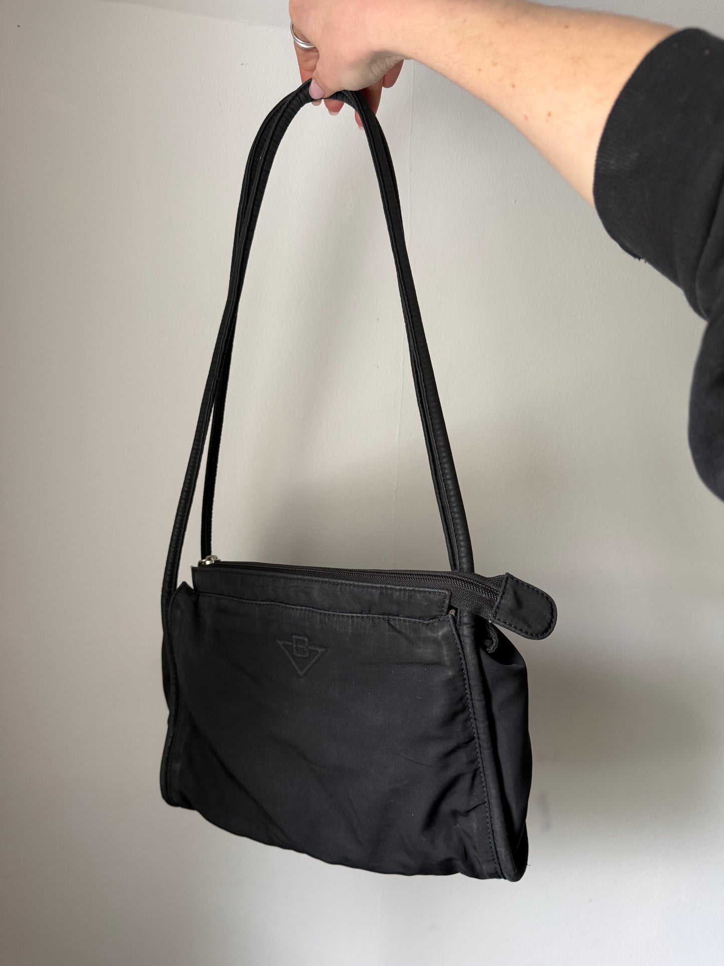Vintage 1980s Bottega Veneta Black Purse