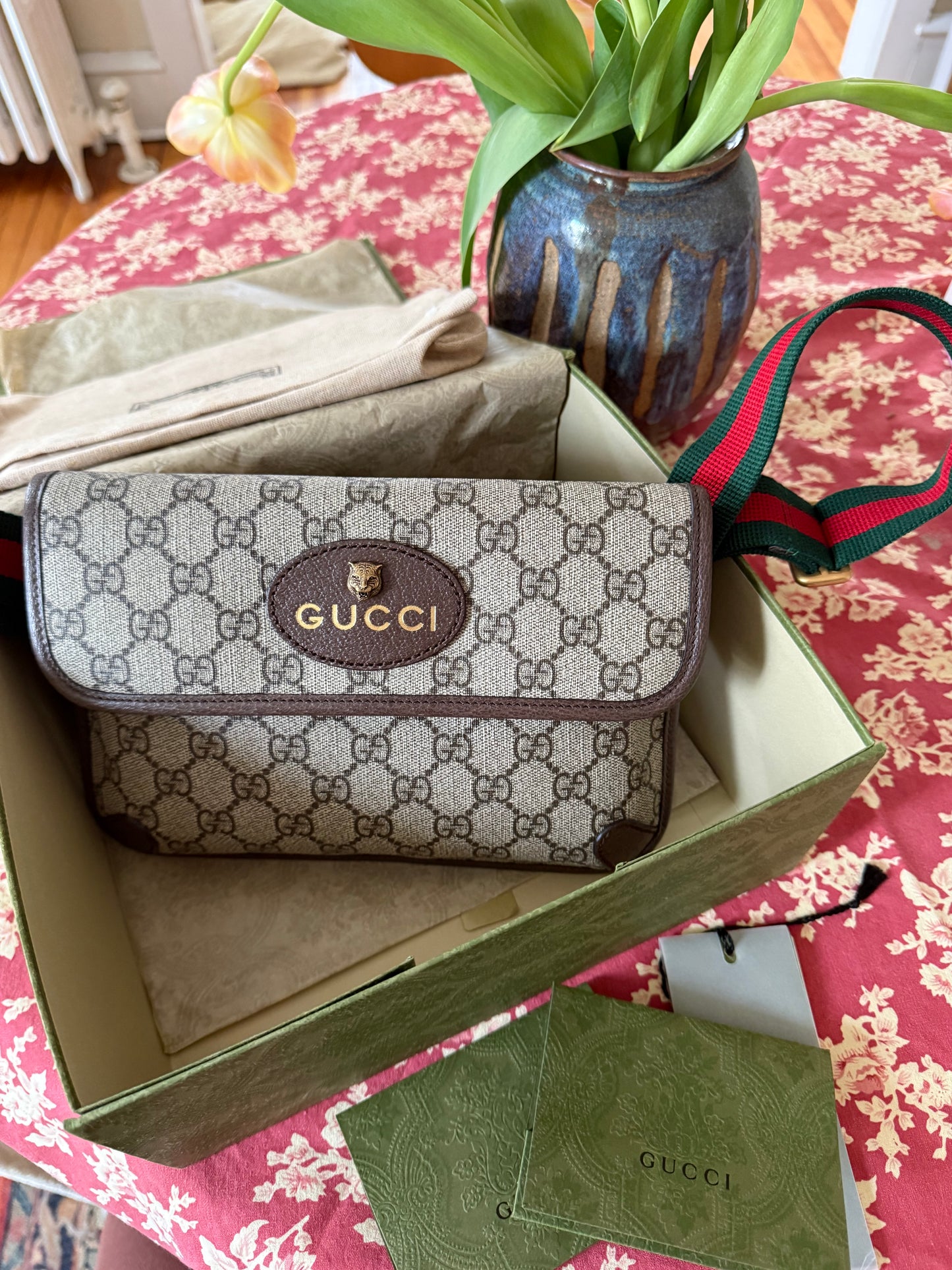 Brown GG Supreme Canvas Neo Vintage Belt Bag