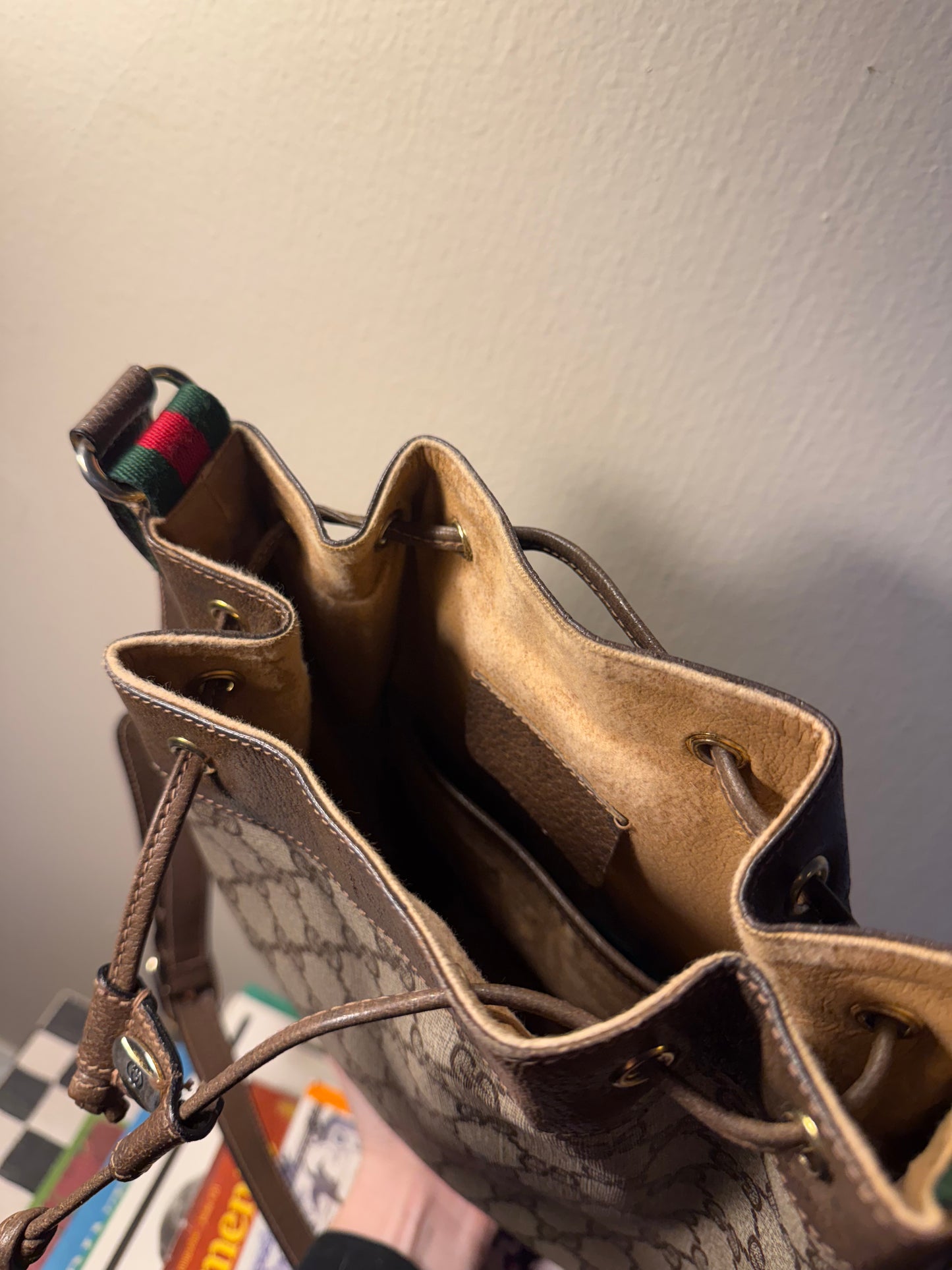 1980s Gucci GG Shoulder Bag