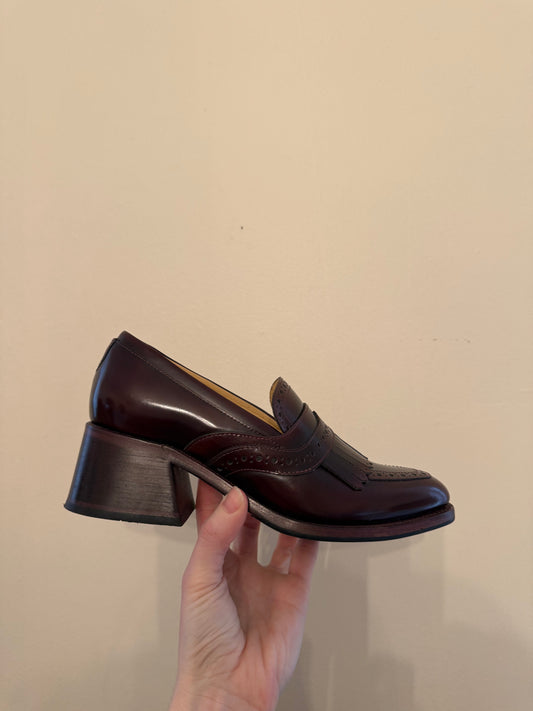 Leather Loafer Pumps