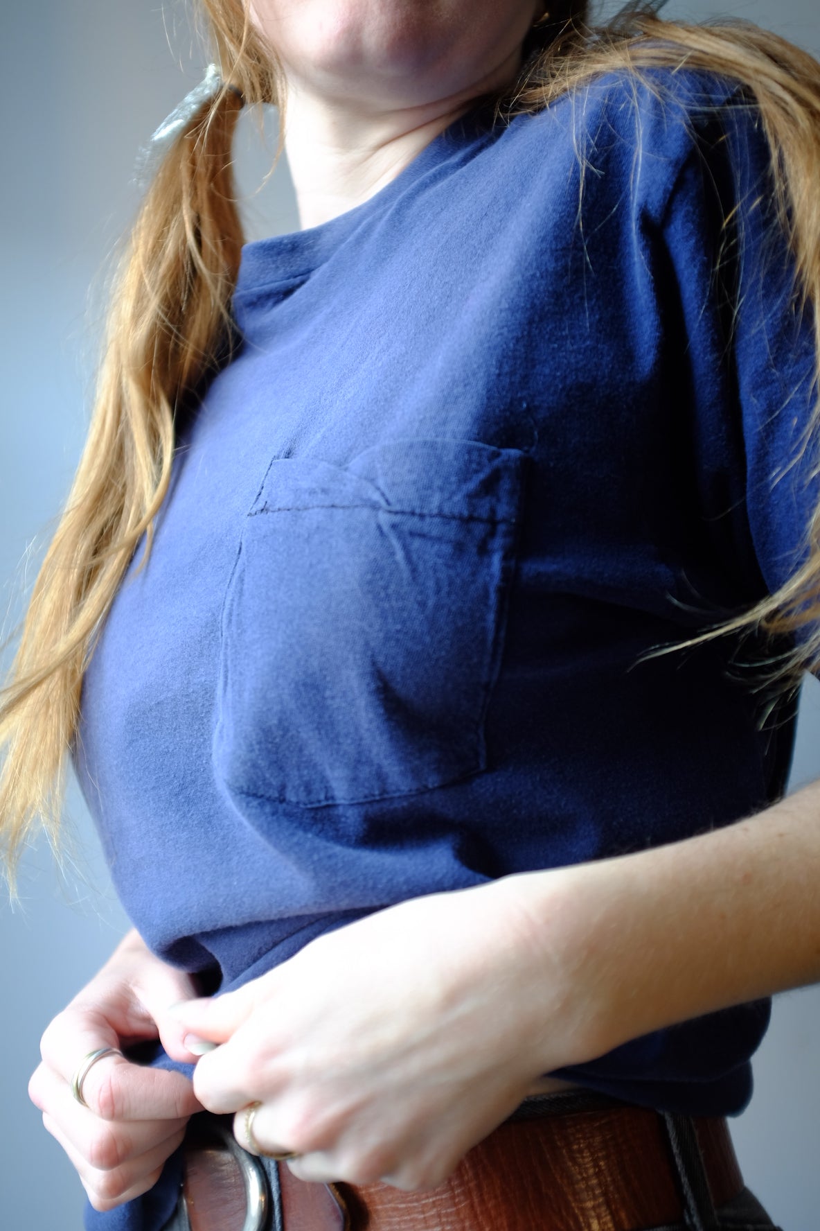 1980s Navy Blue Pocket Tee