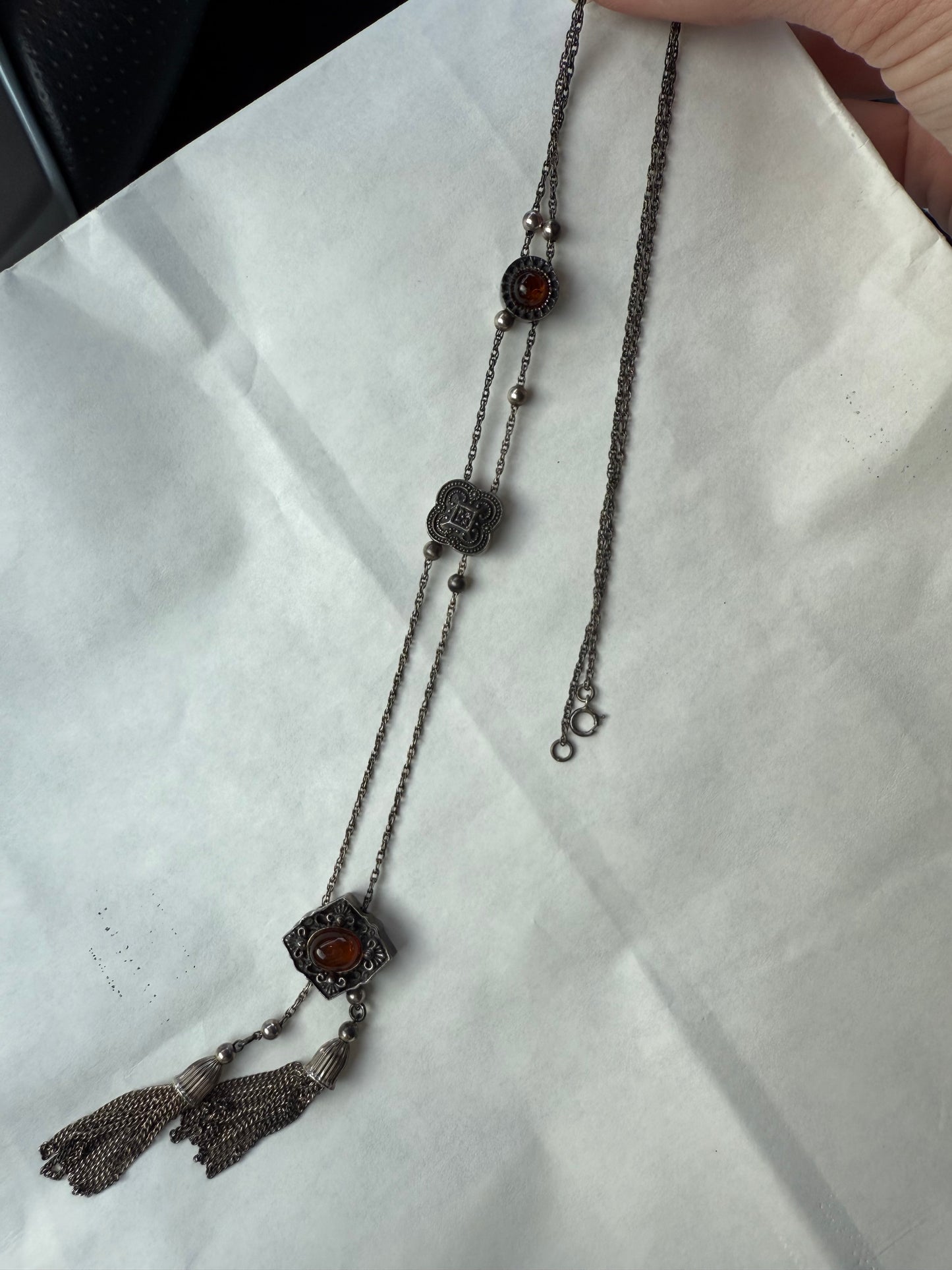 Signed Hughes Slider Necklace