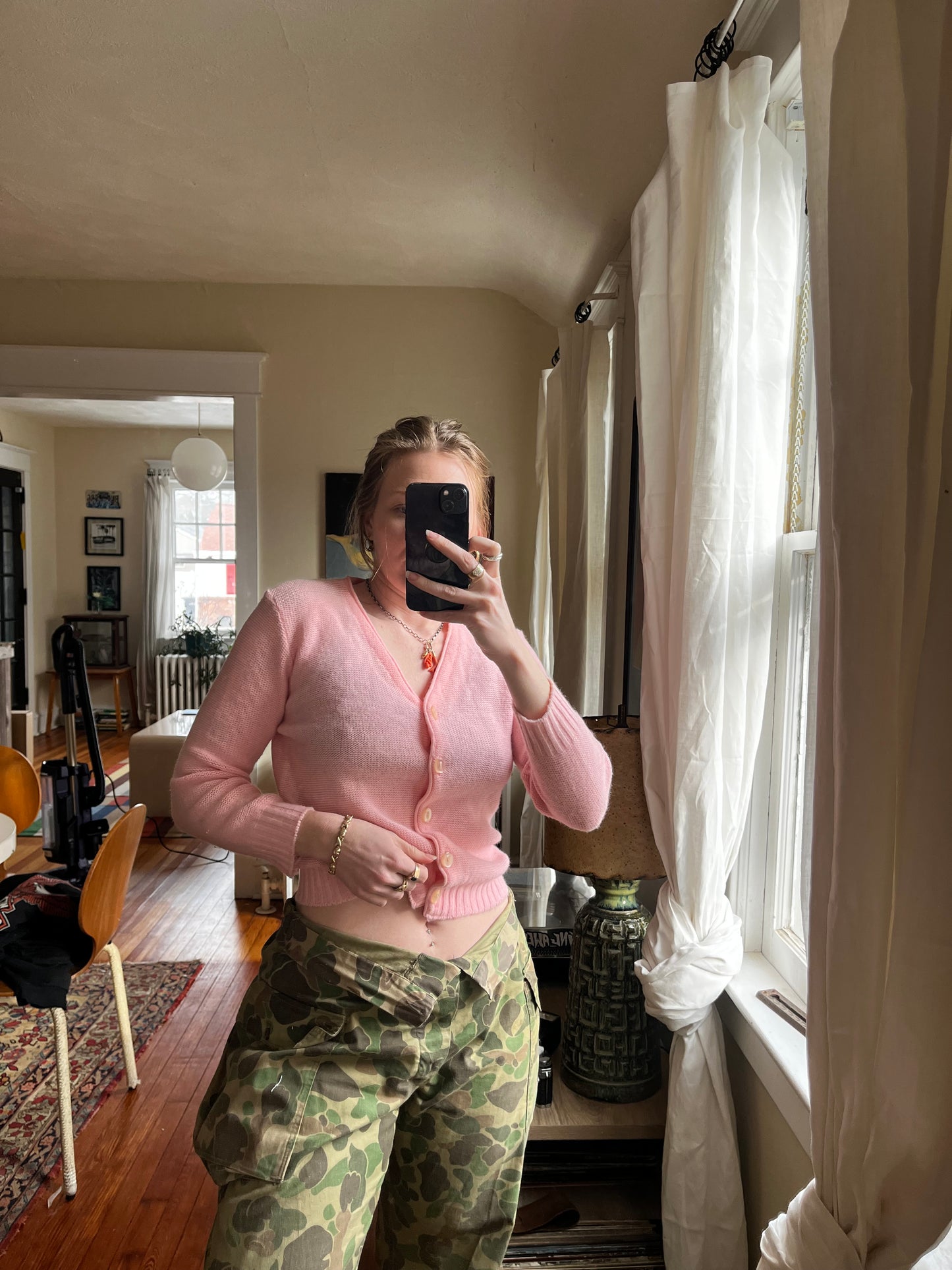 1960s Baby Pink Sweater