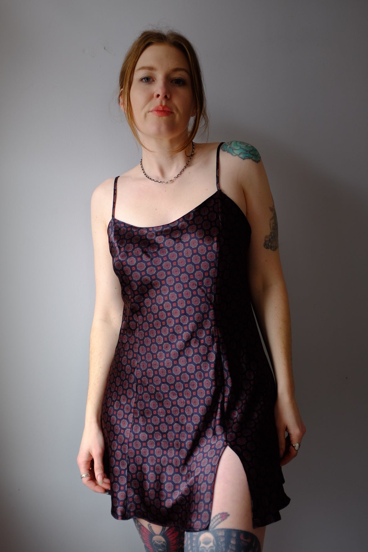 1980’s All Over Print Slip Dress M