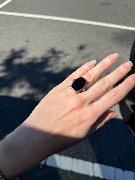 Onyx and MOP Ring