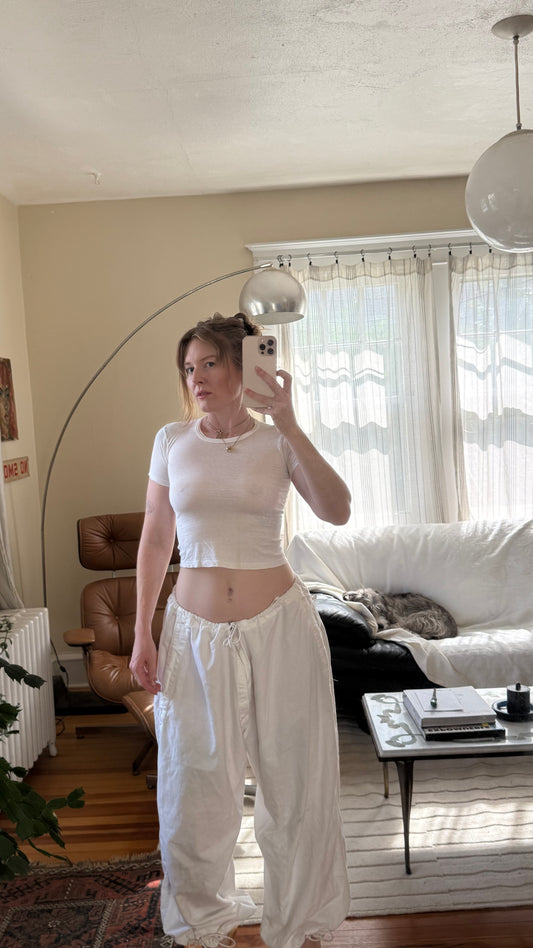 Perfect 1960s White Baby Tee