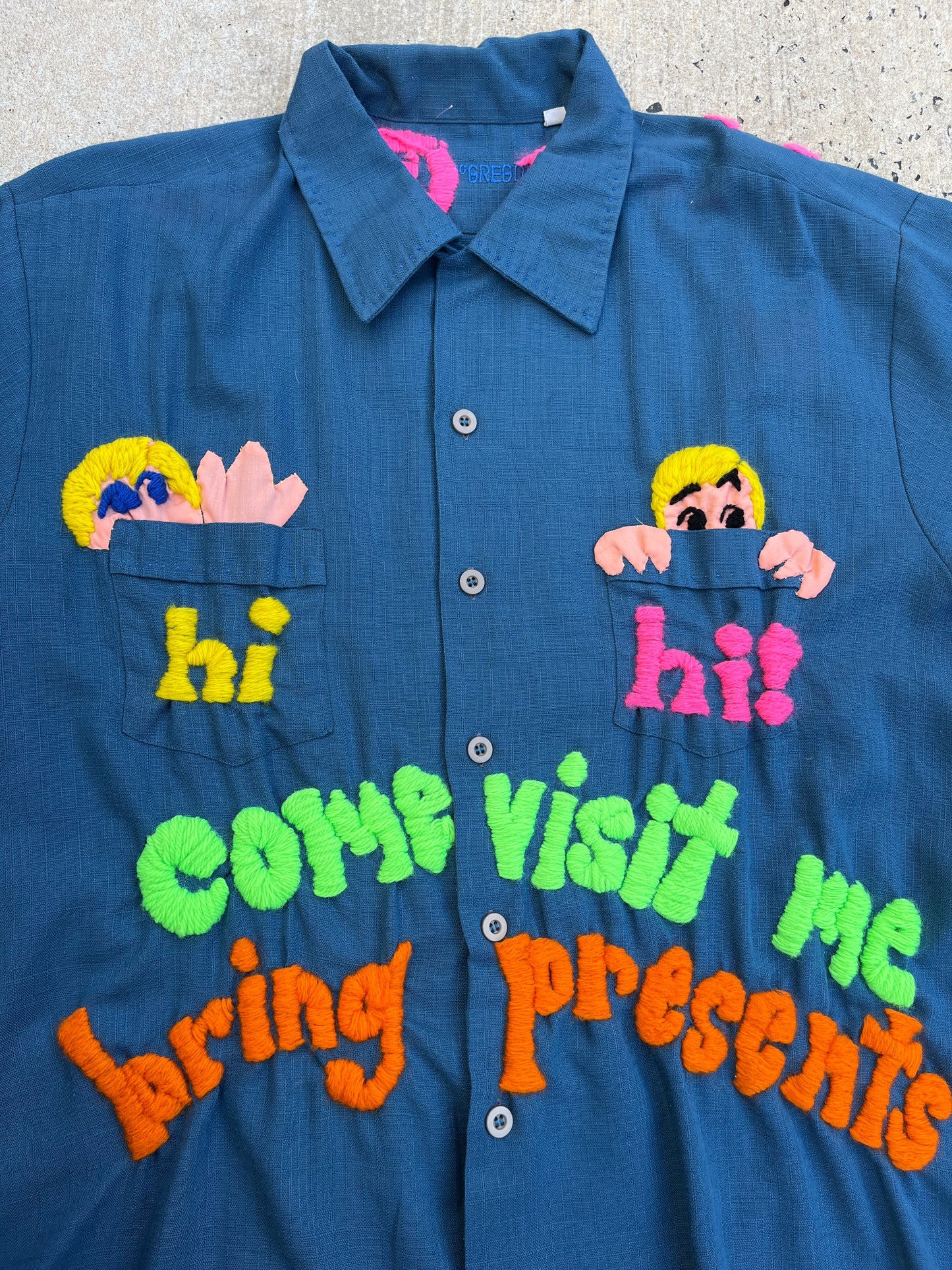 1960s Bring Me Presents Button Up