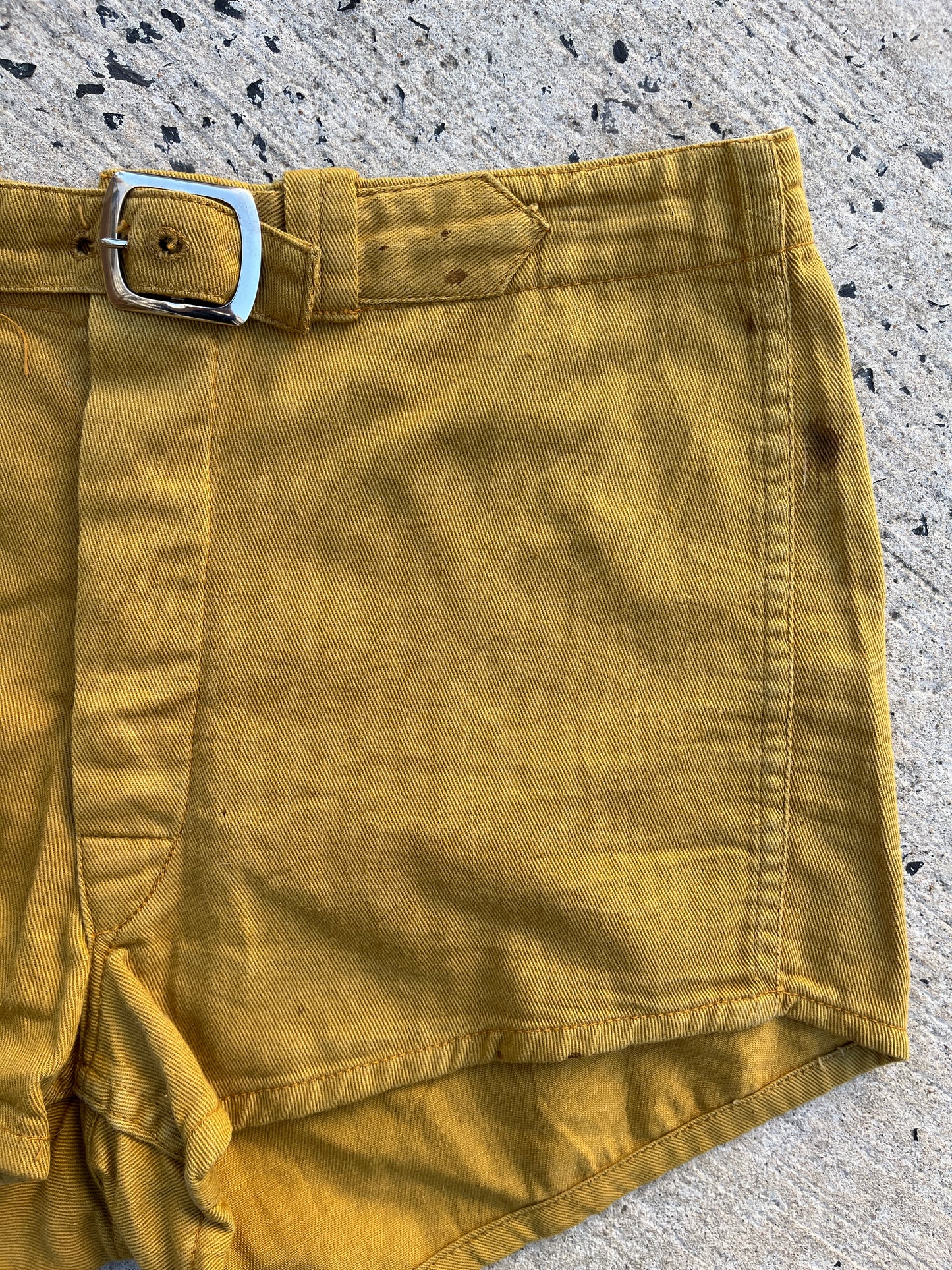 1940s Mustard Athletic Shorts 28”