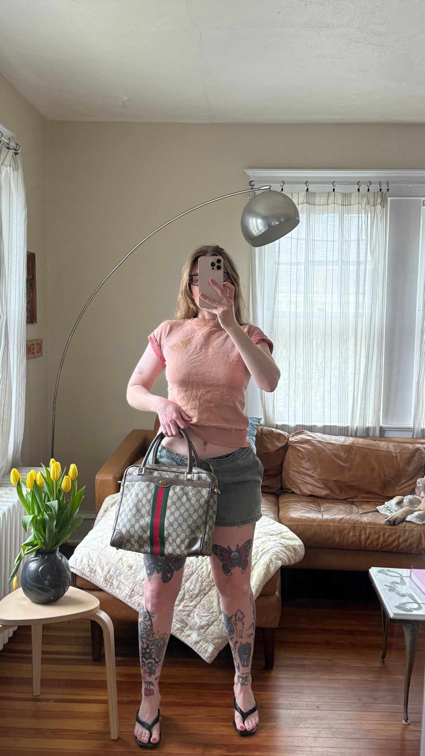 1950s Faded Peachy Crewneck 1/2