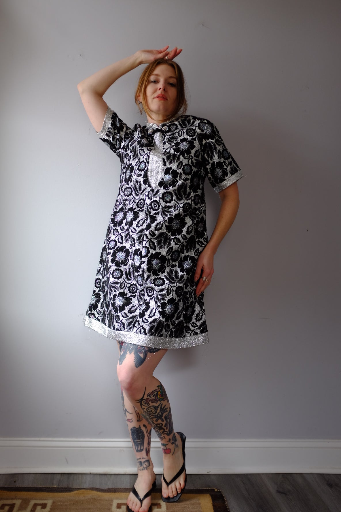 1960’s Mod GoGo Brocade Floral Dress