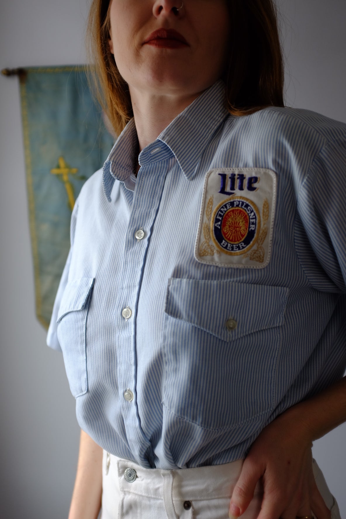 1970s Miller Beer Button Up L