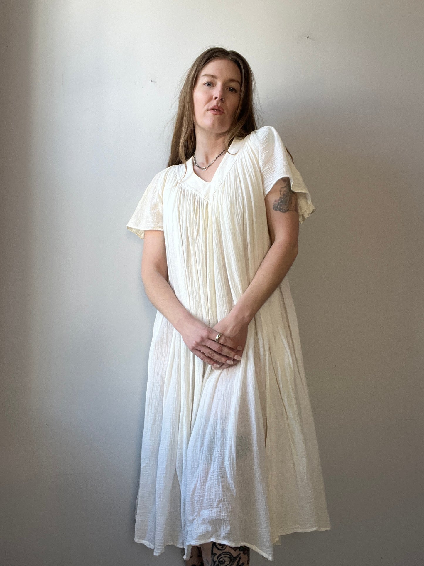 1970s Gauzy Cotton Amerikan Climax Dress