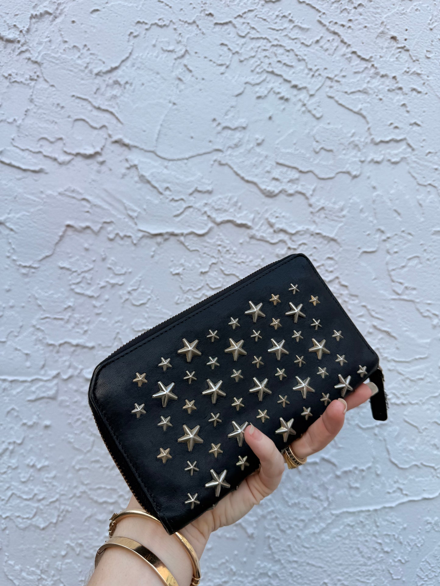 Jimmy Choo Star Studded Zip Wallet