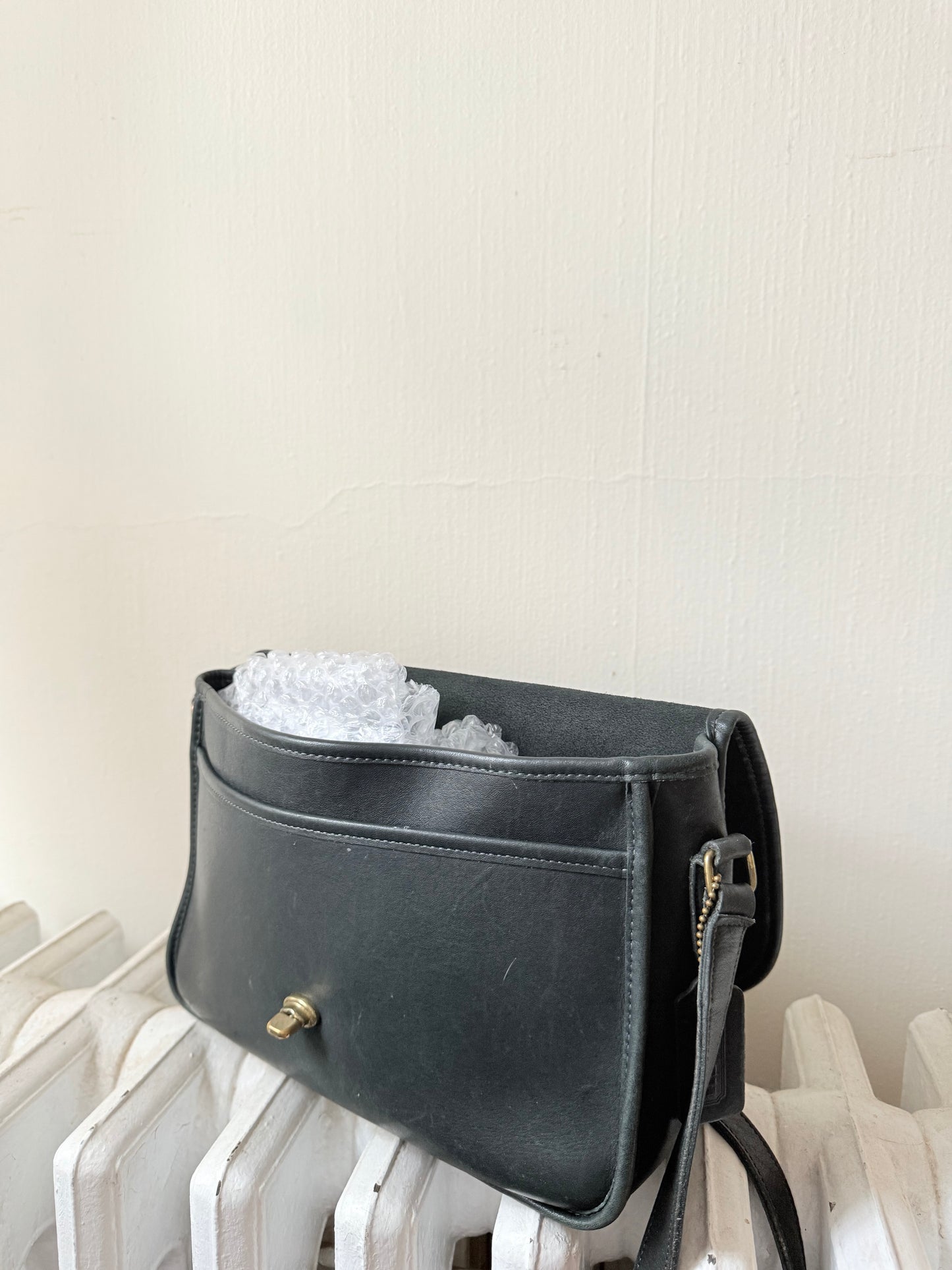 Vintage Coach City Bag Dark Green Crossbody