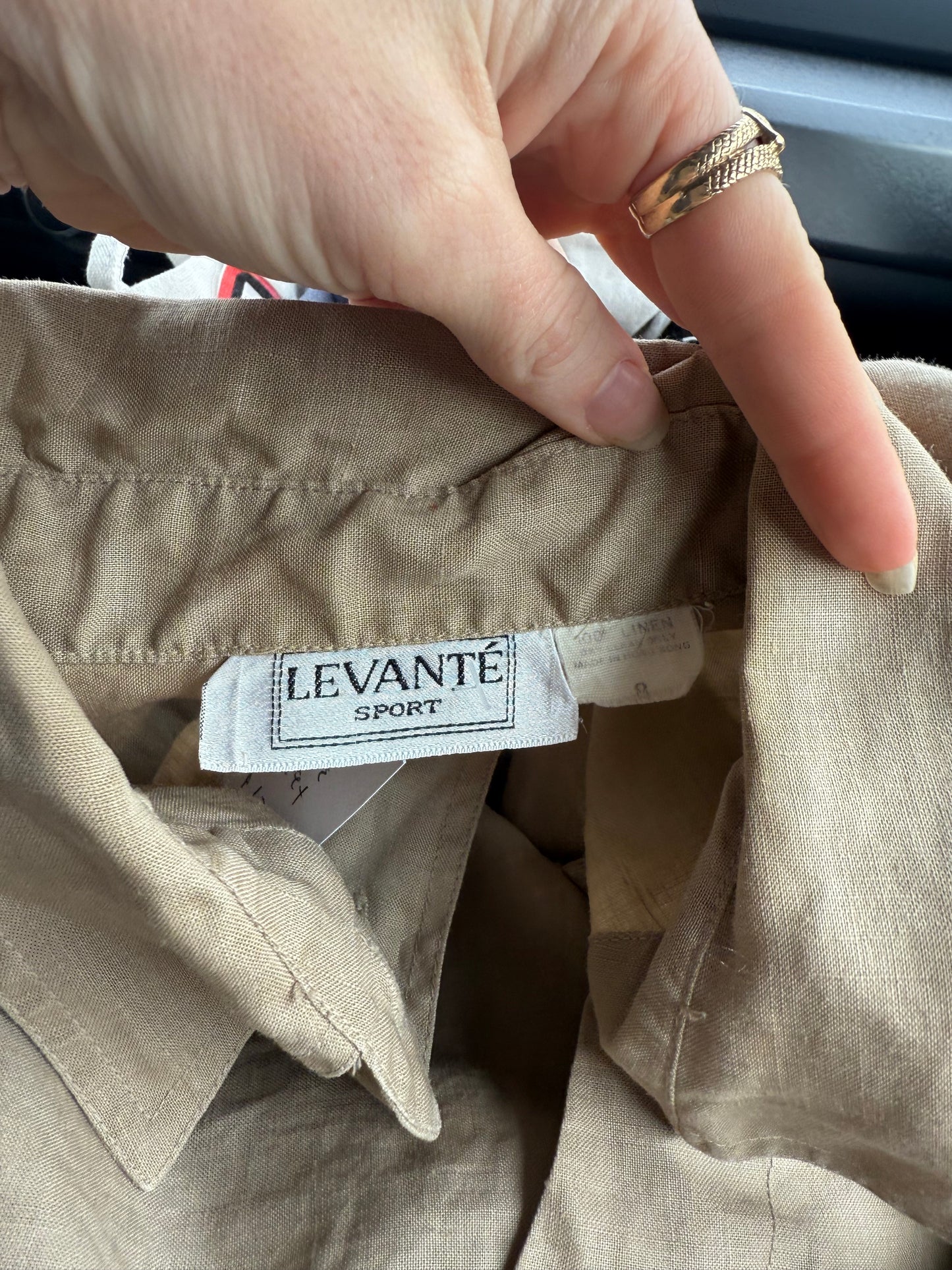 1980s Levante 100% Linen Tan Set