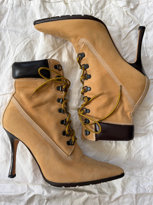 Vintage Manolo Blahnik Oklamod Boots 38.5