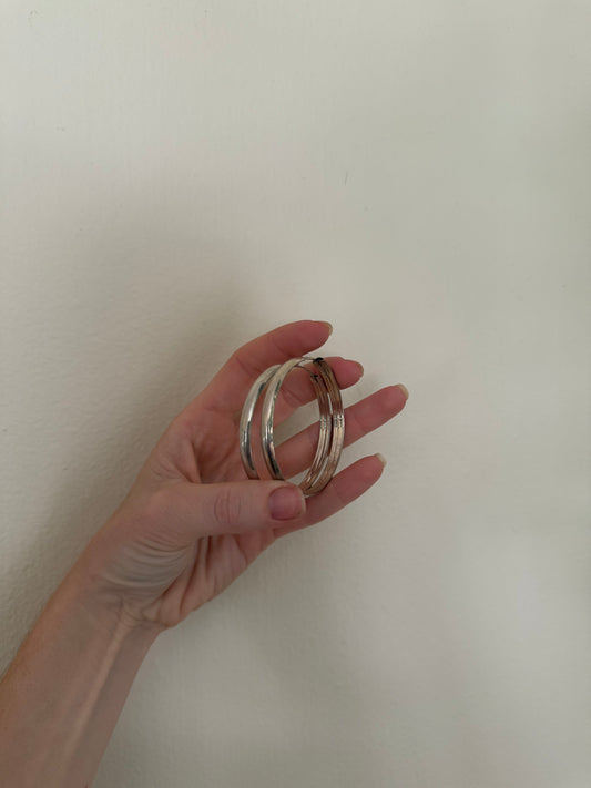 Big Beautiful Silver Hoops