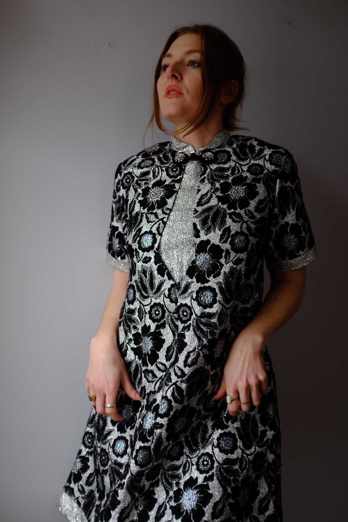 1960’s Mod GoGo Brocade Floral Dress