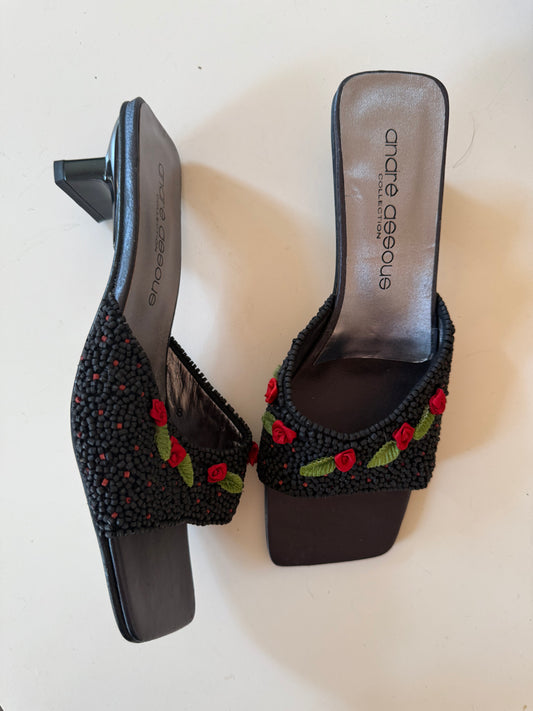 Rose Appliqué Heels