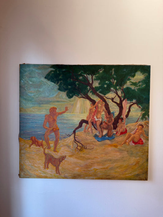 Oil Painting of Beach Scene