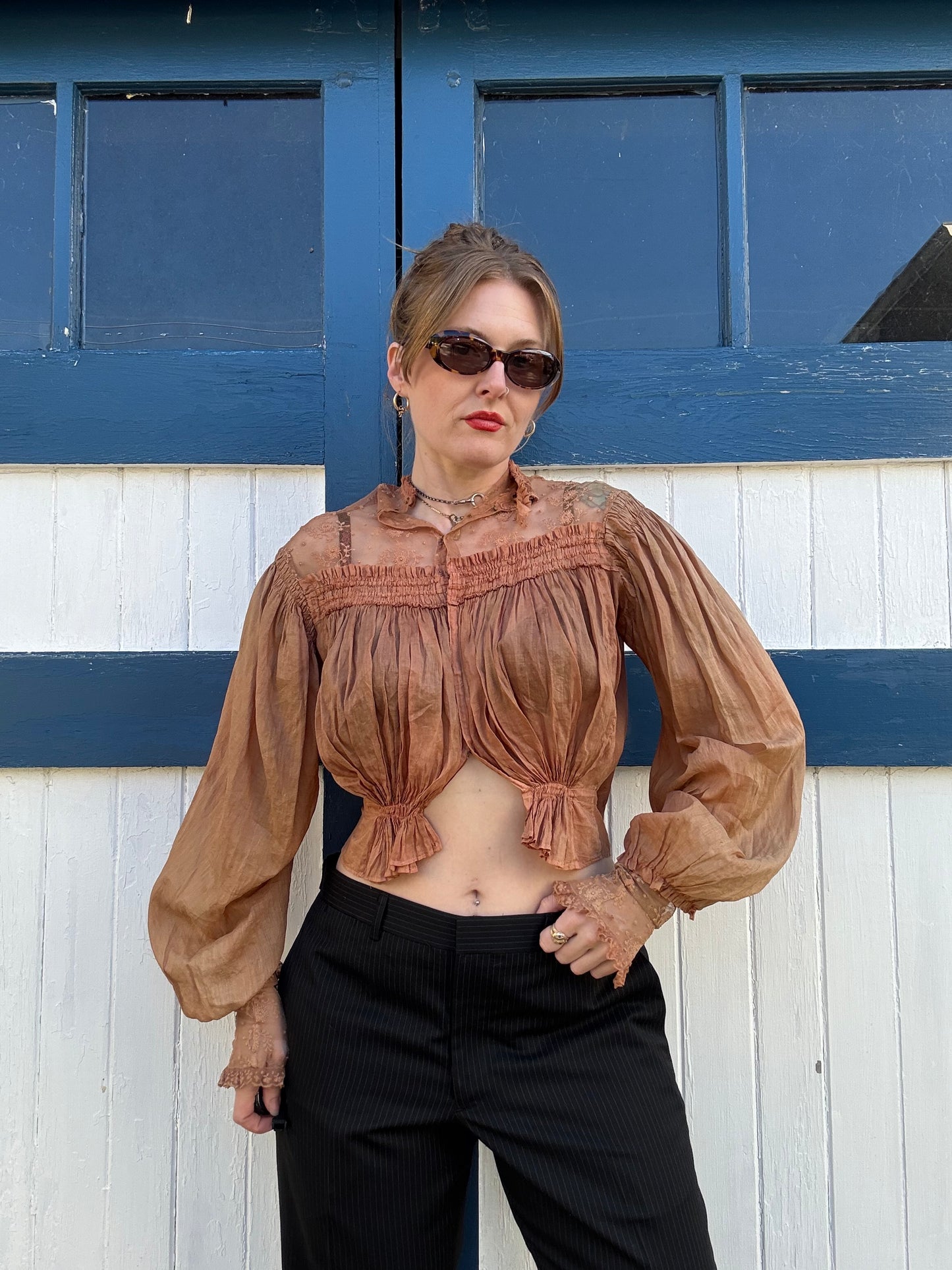 Victorian Era Corset Cover Lace Top As Is