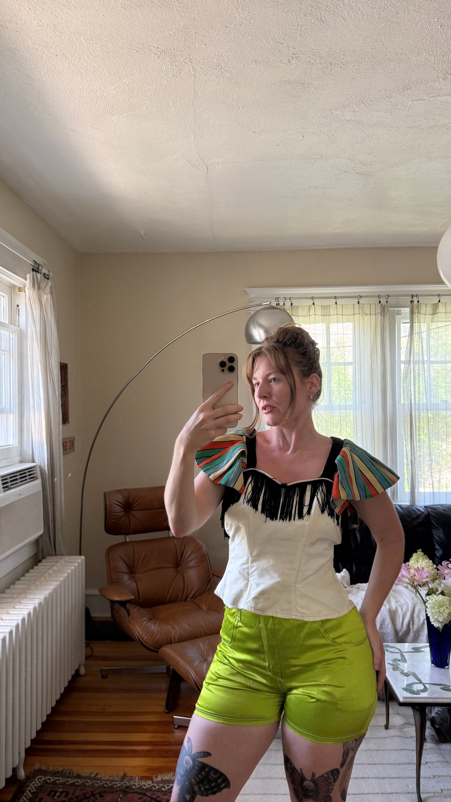 1950s Theatre Corseted Top with Fringe