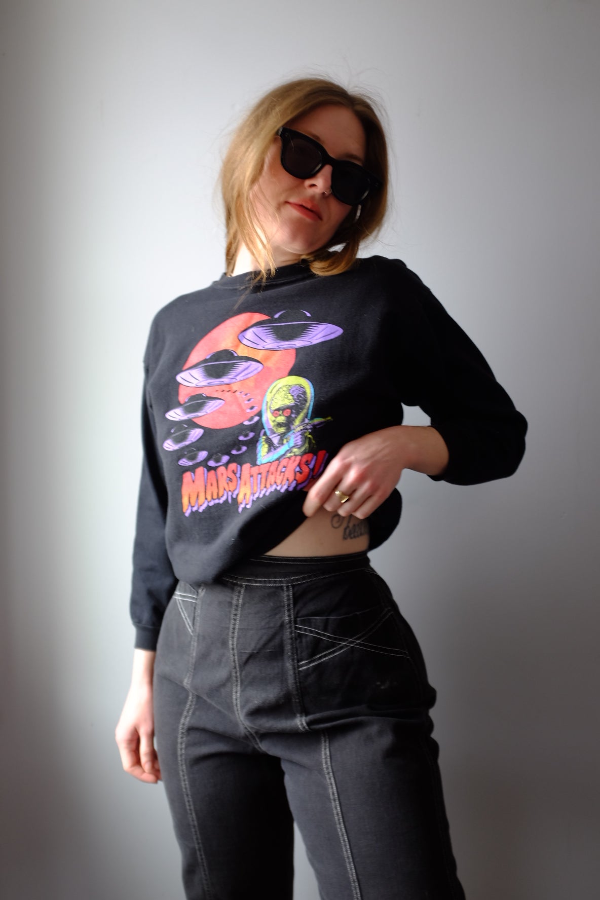 Rare Vintage 1995 Mars Attacks Crew Neck S