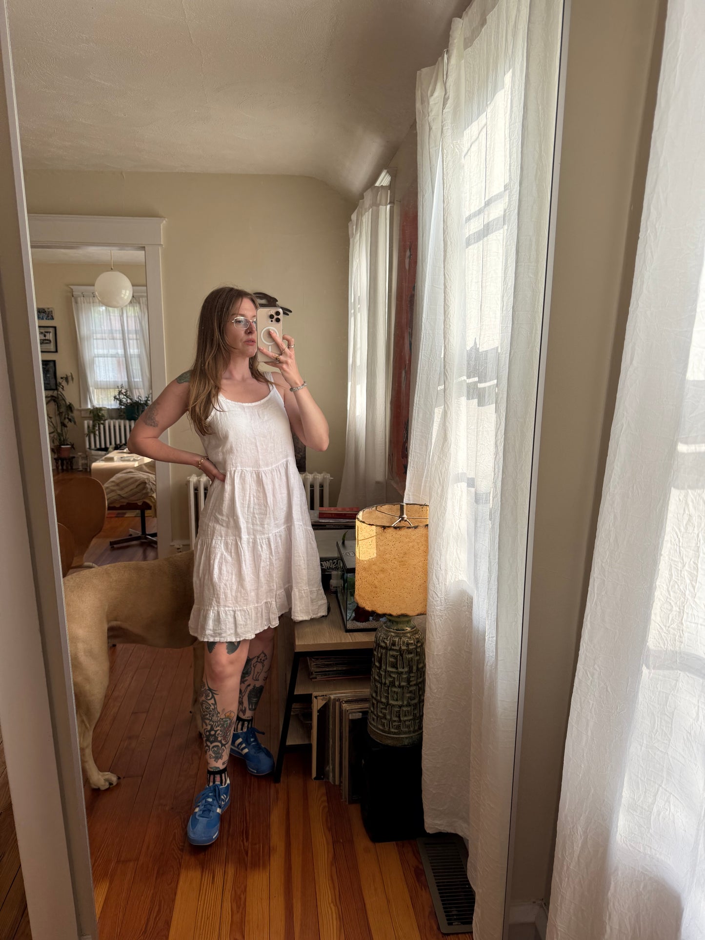 White Linen Dress