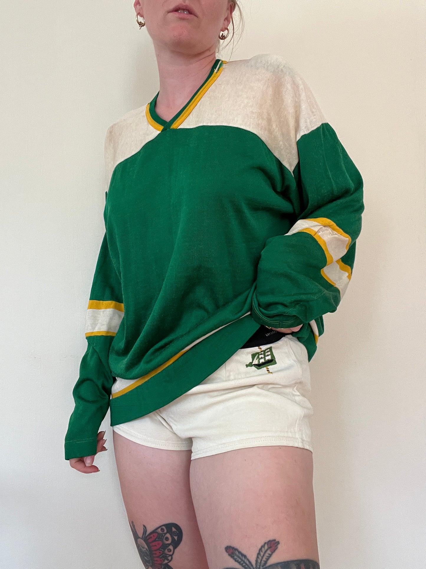 1960s Kelly Green Hockey Jersey