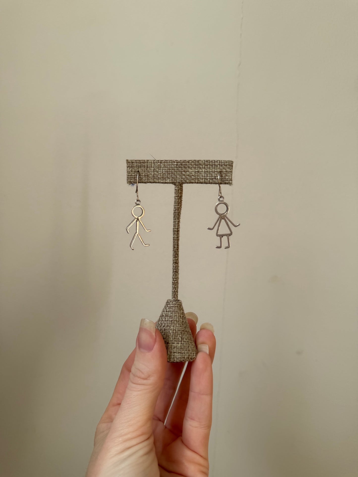 925 Silver Stick People Earrings